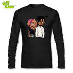 Smoke Lil Pump And XXXTENTACION T Shirt Adult New Simple Tshirts Casual T-Shirts Man Long Sleeve Crew Neck Teenboys Top