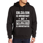 sweatshirt 2018 winter fleece hip-hop brand tracksuits pullovers men Education Is Important But FORTNITE Is Importanter hoodies