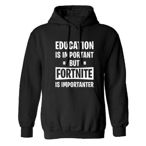 sweatshirt 2018 winter fleece hip-hop brand tracksuits pullovers men Education Is Important But FORTNITE Is Importanter hoodies