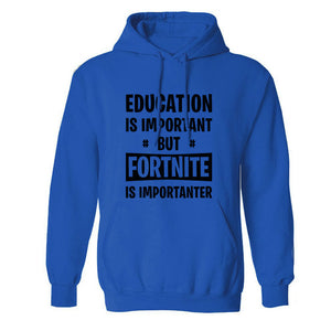 sweatshirt 2018 winter fleece hip-hop brand tracksuits pullovers men Education Is Important But FORTNITE Is Importanter hoodies