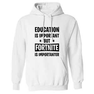 sweatshirt 2018 winter fleece hip-hop brand tracksuits pullovers men Education Is Important But FORTNITE Is Importanter hoodies