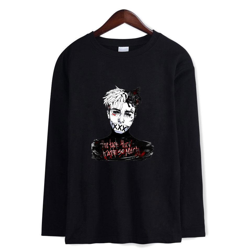 2018 XXXTENTACION T Shirt Adult New Simple Tshirts Casual Cool Fashion T-Shirts Men/Women Long Sleeve Crew Neck Teenboys Top