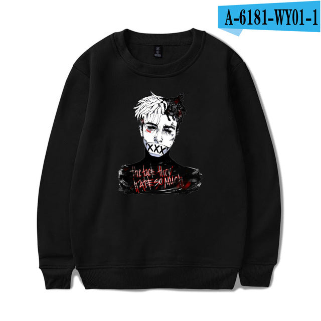 Drop Shipping Xxxtentacion Hoodies Men Women 2018 New Printed Sweatshirt Hooded Pullover Plus Size Oversized Hoodie Sweatshirt