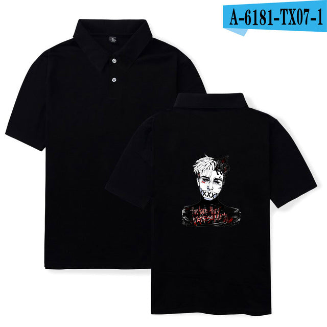 2018 New 100% Cotton Letter Printed Polo Shirts Men and Women Fashion Cool Xxxtentacion Short Sleeve Best Friend Polo Shirts