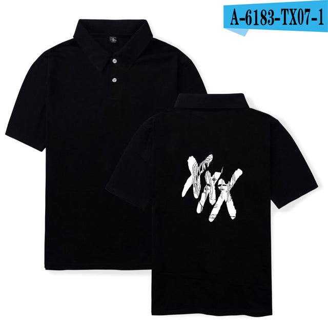 2018 New 100% Cotton Letter Printed Polo Shirts Men and Women Fashion Cool Xxxtentacion Short Sleeve Best Friend Polo Shirts