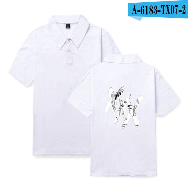 2018 New 100% Cotton Letter Printed Polo Shirts Men and Women Fashion Cool Xxxtentacion Short Sleeve Best Friend Polo Shirts