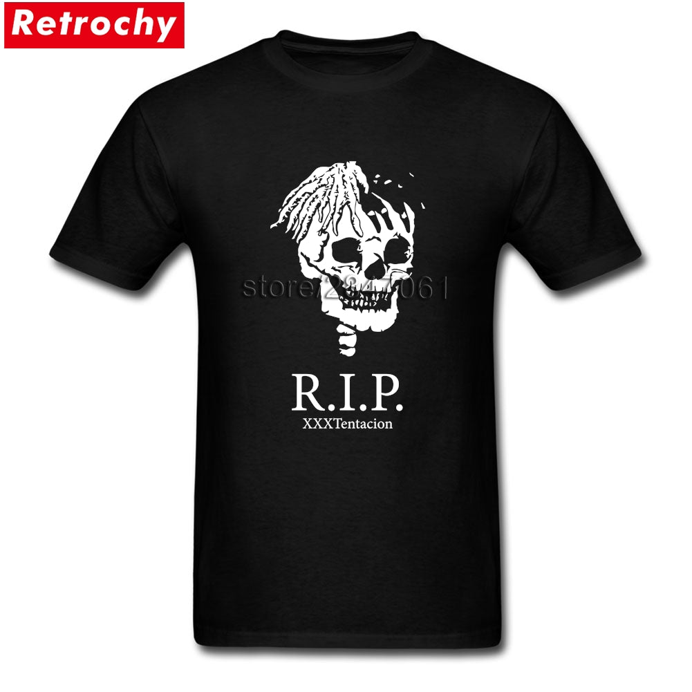 Vintage Style Streetwear R.I.P. XXXTentacion T Shirts Men Brand Design Short Sleeved  Boys Tees Shirt Dropship Wholesalers